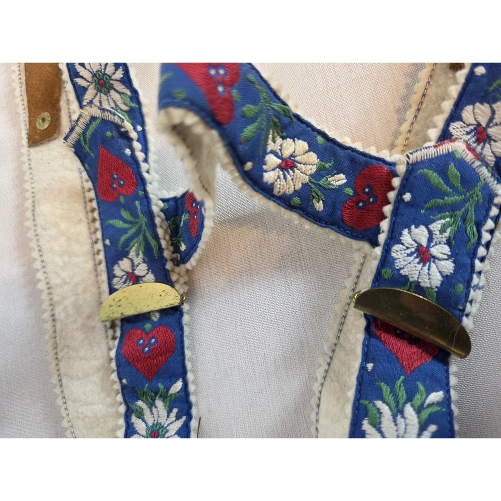 Antique Suspenders Kid's Child's Swiss or German‎ Style 1940s